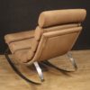 Italian design rocking armchair in leather