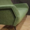 Italian design sofa in fabric with metal legs