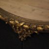 Round Italian mirror in golden wood Round Italian mirror in golden wood