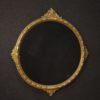 Round Italian mirror in golden wood Round Italian mirror in golden wood