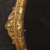 Round Italian mirror in golden wood Round Italian mirror in golden wood
