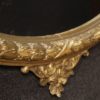 Round Italian mirror in golden wood Round Italian mirror in golden wood