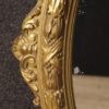 Round Italian mirror in golden wood Round Italian mirror in golden wood