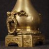 Antique pair of French lamps in gilt bronze and brass from 19th century