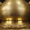 Antique pair of French lamps in gilt bronze and brass from 19th century