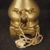 Antique pair of French lamps in gilt bronze and brass from 19th century