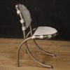 4 Italian chairs in steel and fabric by Bazzani design