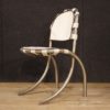 4 Italian chairs in steel and fabric by Bazzani design