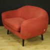Pair of Italian design sofas in red fabric Pair of Italian design sofas in red fabric