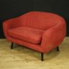 Pair of Italian design sofas in red fabric Pair of Italian design sofas in red fabric