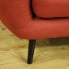 Pair of Italian design sofas in red fabric Pair of Italian design sofas in red fabric