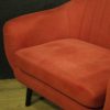 Pair of Italian design sofas in red fabric Pair of Italian design sofas in red fabric