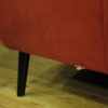 Pair of Italian design sofas in red fabric Pair of Italian design sofas in red fabric