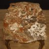 Italian golden coffee table with marble top
