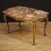 Italian golden coffee table with marble top