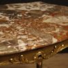 Italian golden coffee table with marble top