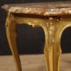 Italian golden coffee table with marble top