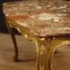 Italian golden coffee table with marble top