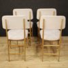 4 Italian design chairs in gray fabric
