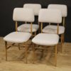 4 Italian design chairs in gray fabric