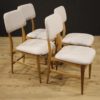 4 Italian design chairs in gray fabric