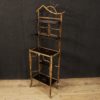 French étagère in bamboo and lacquered chinoiserie wood