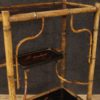 French étagère in bamboo and lacquered chinoiserie wood