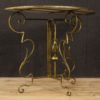 French demilune console in metal and marble