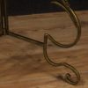 French demilune console in metal and marble