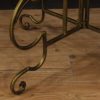 French demilune console in metal and marble