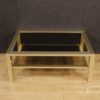 French design coffee table in metal and glass