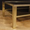 French design coffee table in metal and glass