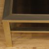 French design coffee table in metal and glass