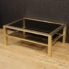 French design coffee table in metal and glass