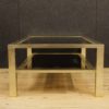 French design coffee table in metal and glass