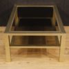 French design coffee table in metal and glass