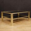 French design coffee table in metal and glass