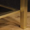 French design coffee table in metal and glass