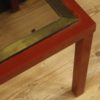 Pair of Italian design coffee tables in metal with glass top Pair of Italian design coffee tables in metal with glass top
