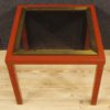 Pair of Italian design coffee tables in metal with glass top Pair of Italian design coffee tables in metal with glass top