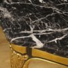 Lacquered and gilded Spanish table with marble top