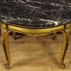 Lacquered and gilded Spanish table with marble top