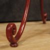 French demilune console in painted metal with glass top