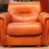 Fake leather armchair from the 80s