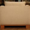 Design armchair in light fabric