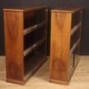Pair of Italian bookcases in walnut wood