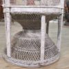 Italian white wicker armchair