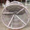 Italian white wicker armchair