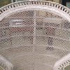 Italian white wicker armchair