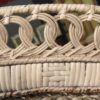 Italian white wicker armchair